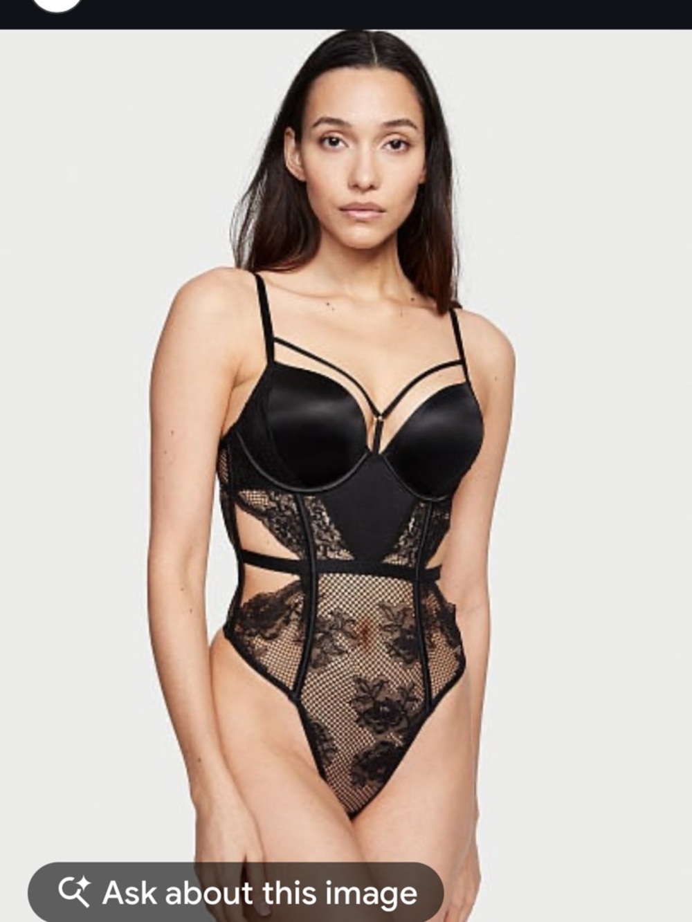 Victoria’s Secret black bombshell lace teddy EUC